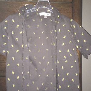 Boys button down pineapple shirt